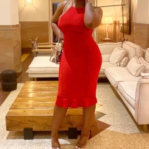 Red bandage dress